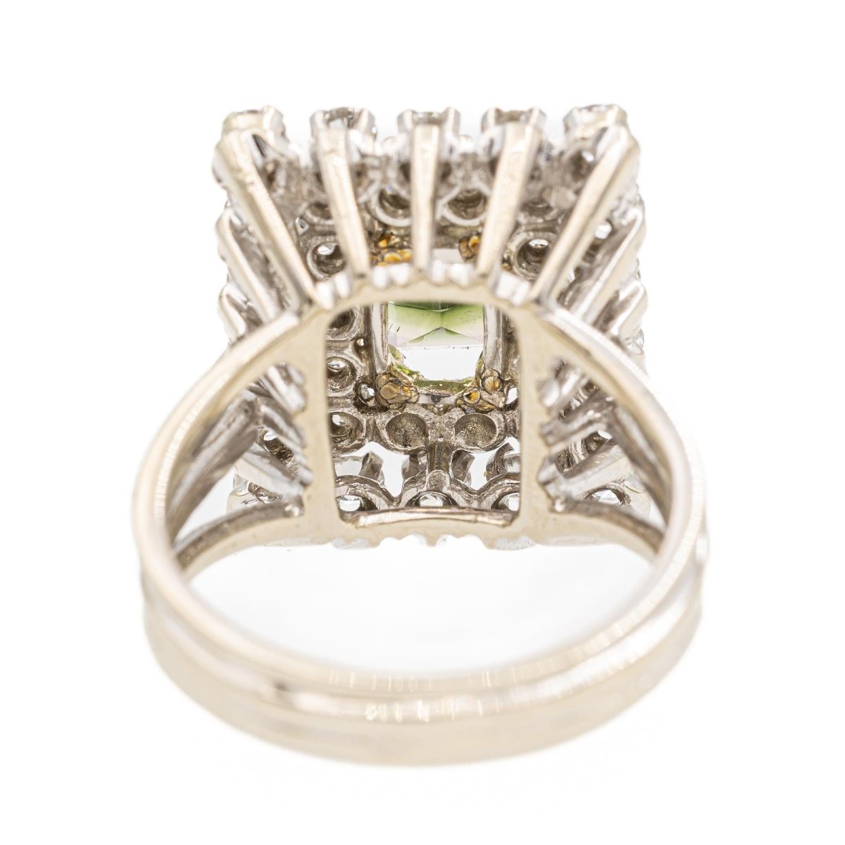 Bague Cocktail en or blanc, diamants et tourmaline - Castafiore