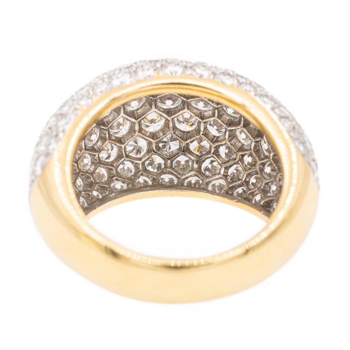 Bague Cocktail en or blanc, or jaune et diamants - Castafiore