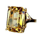 Bague Cocktail en or jaune et citrine - Castafiore