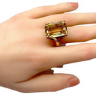 Bague Cocktail en or jaune et citrine - Castafiore