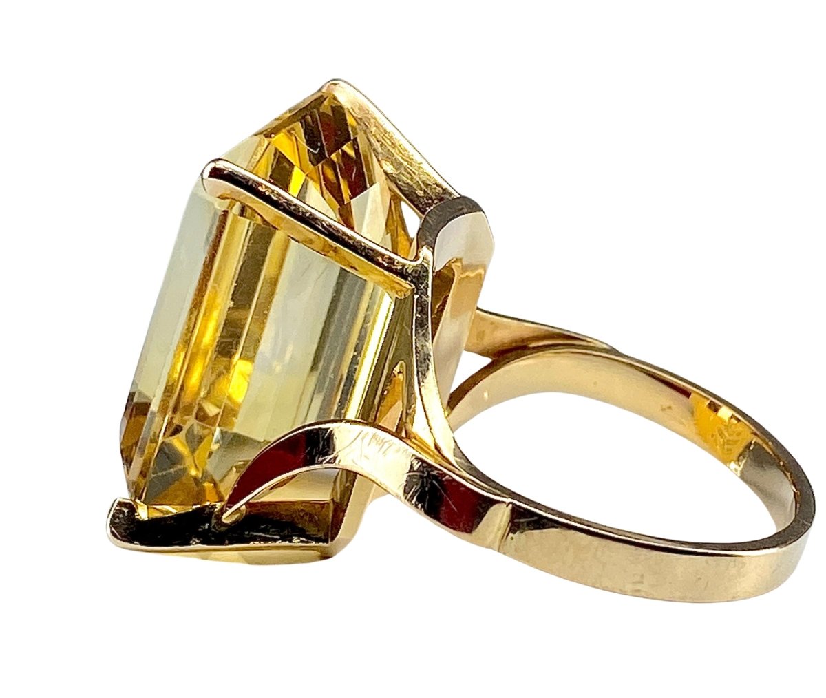 Bague Cocktail en or jaune et citrine - Castafiore