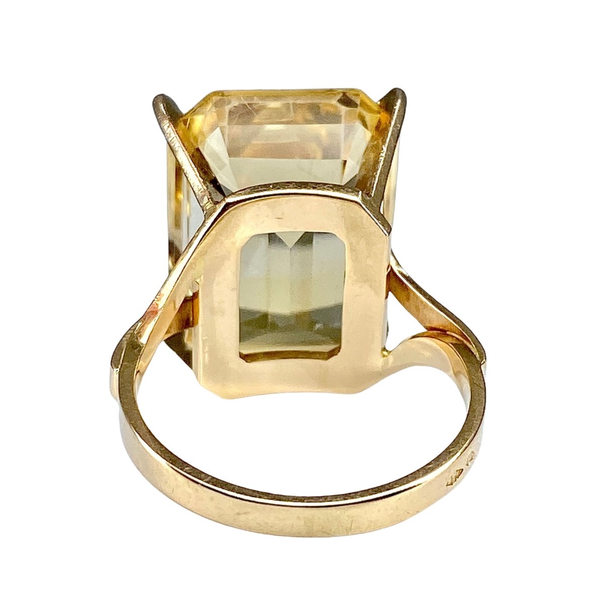 Bague Cocktail en or jaune et citrine - Castafiore