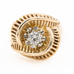 Bague Cocktail en or jaune et diamant - Castafiore
