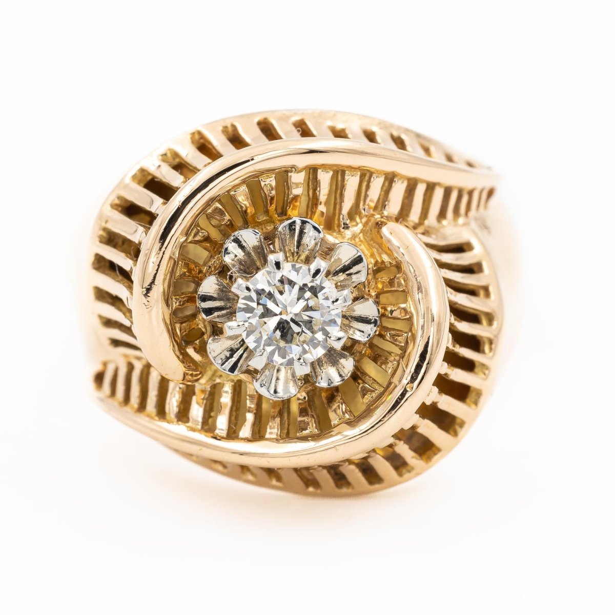 Bague Cocktail en or jaune et diamant - Castafiore