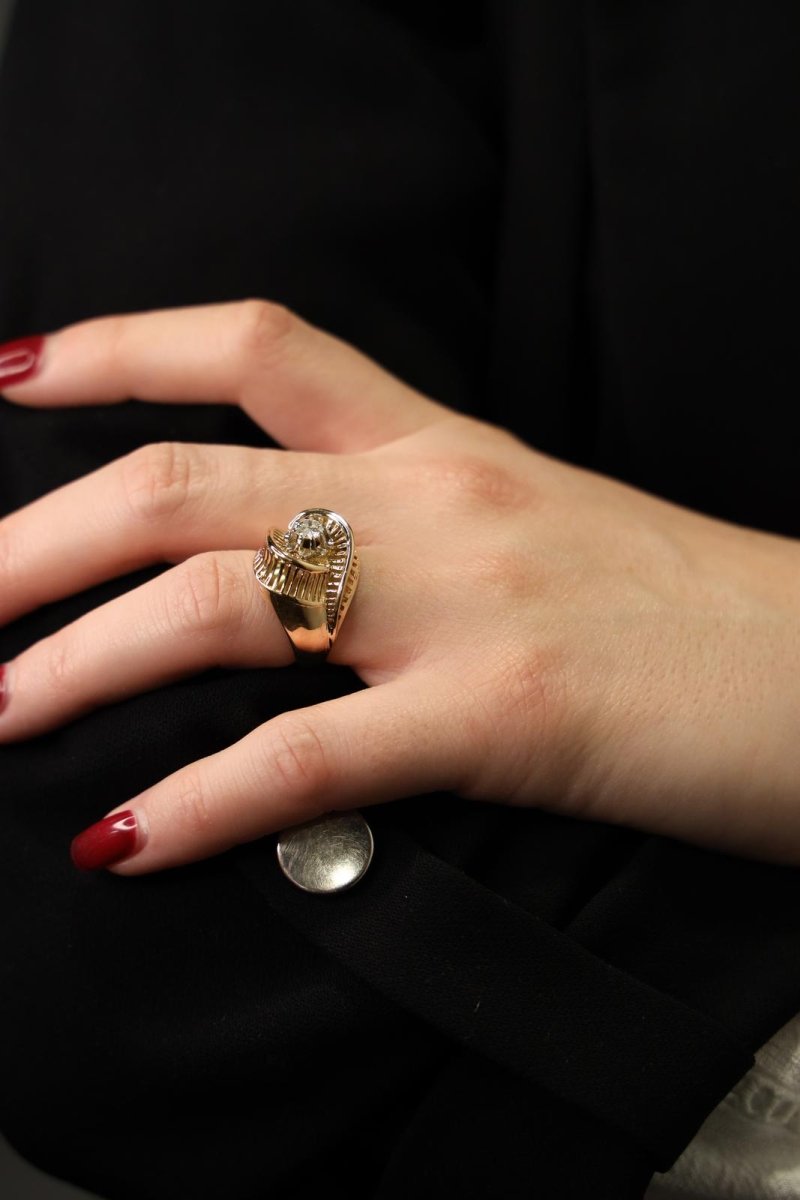 Bague Cocktail en or jaune et diamant - Castafiore