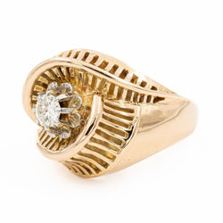 Bague Cocktail en or jaune et diamant - Castafiore