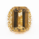 Bague Cocktail en or jaune et quartz jaune - Castafiore