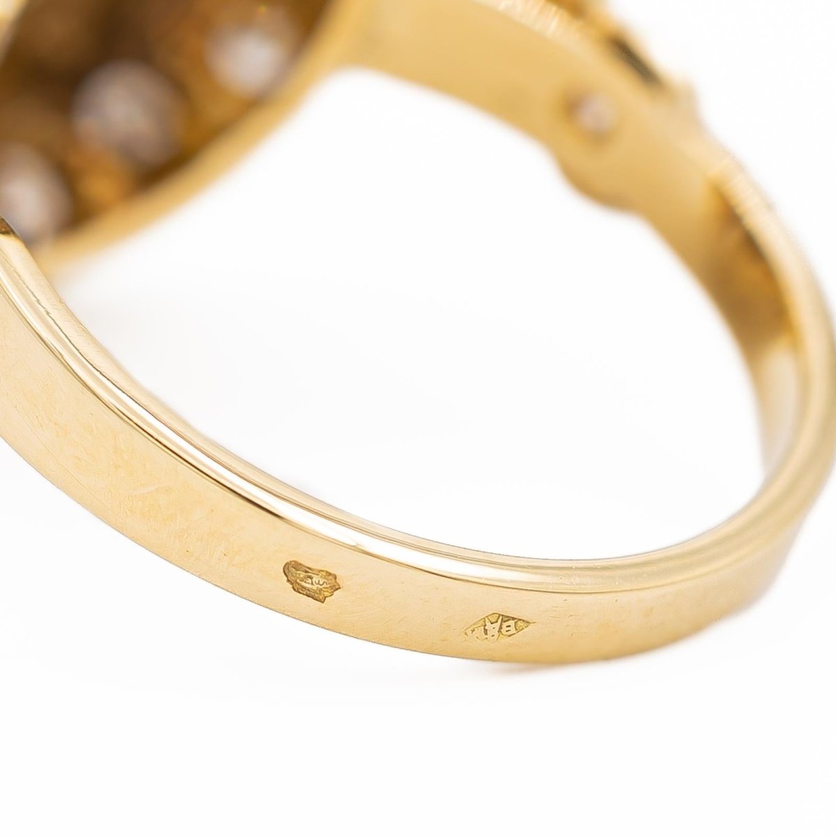 Bague Cocktail en or jaune, lapis-lazuli et diamants - Castafiore