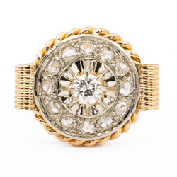 Bague Cocktail en or rose et diamants - Castafiore