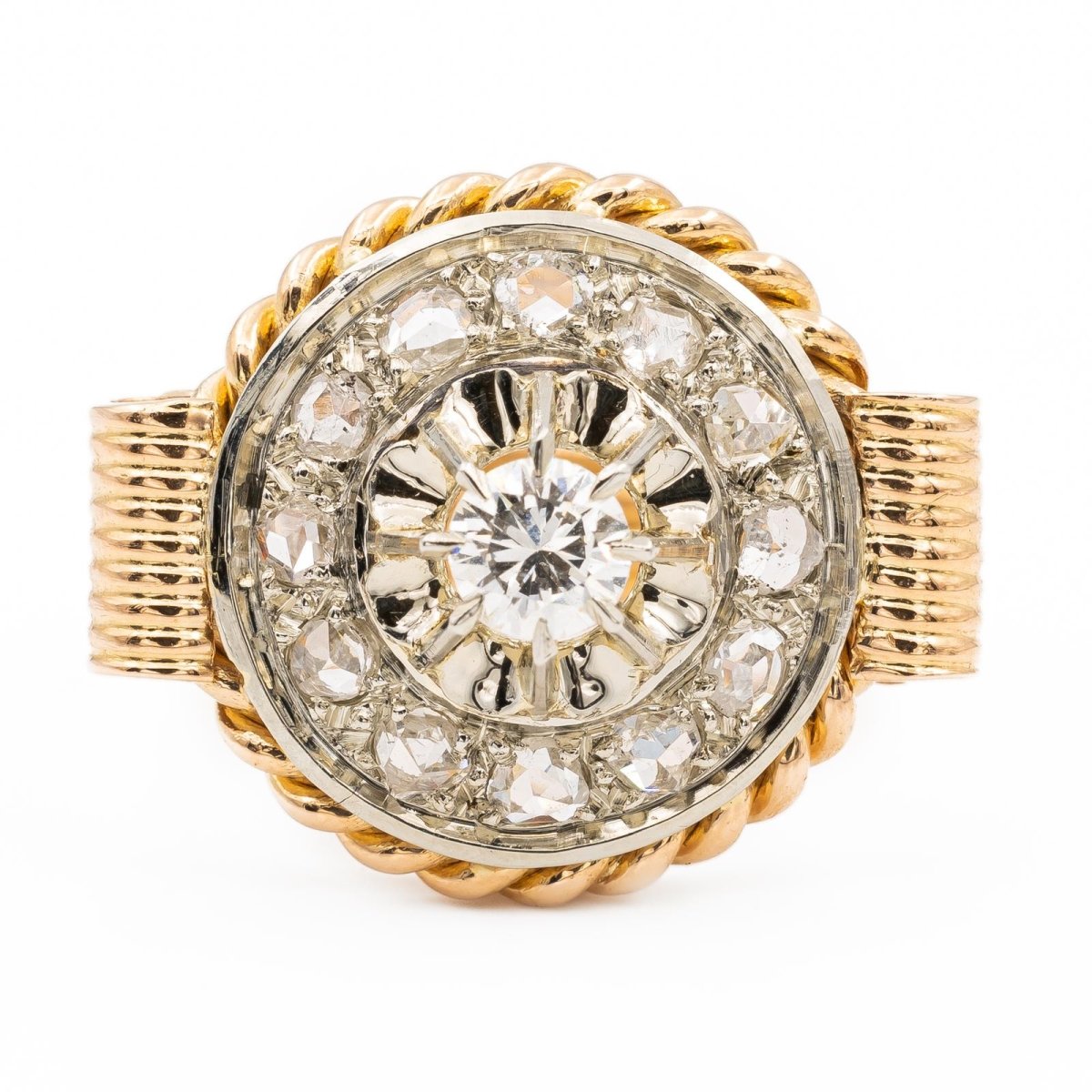 Bague Cocktail en or rose et diamants - Castafiore