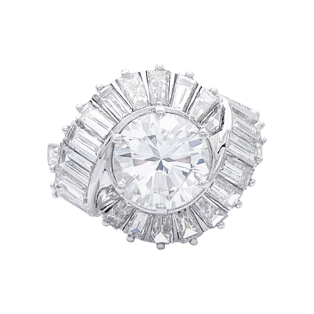 Bague Cocktail en platine et diamants - Castafiore