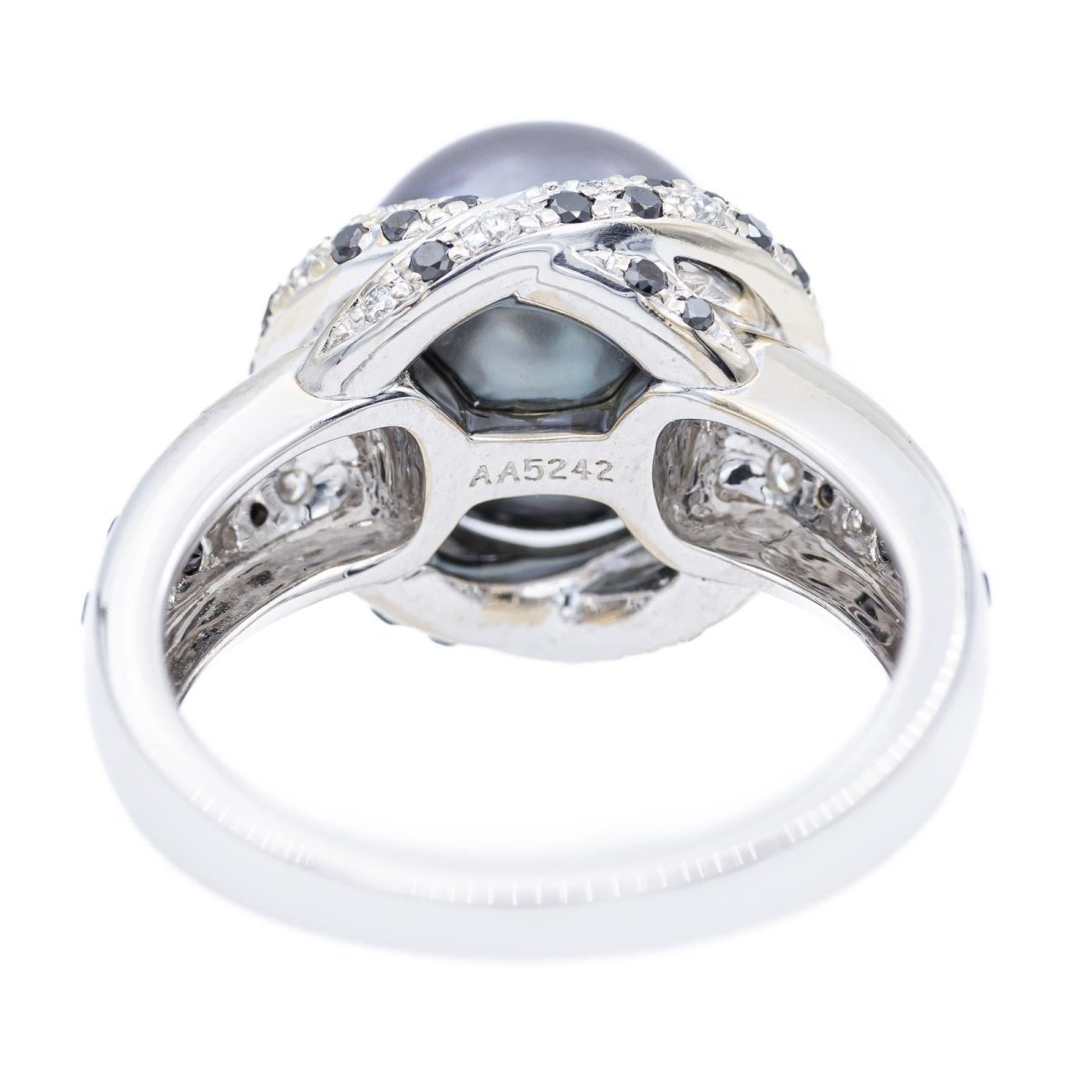 Bague Cocktail MAUBOUSSIN "Caviar Mon Amour" en or blanc et perle - Castafiore