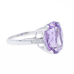 Bague Cocktail MAUBOUSSIN "Mon bébé d'Amour" en or blanc et améthyste - Castafiore