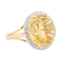 Bague Cocktail Or jaune Citrine - Castafiore