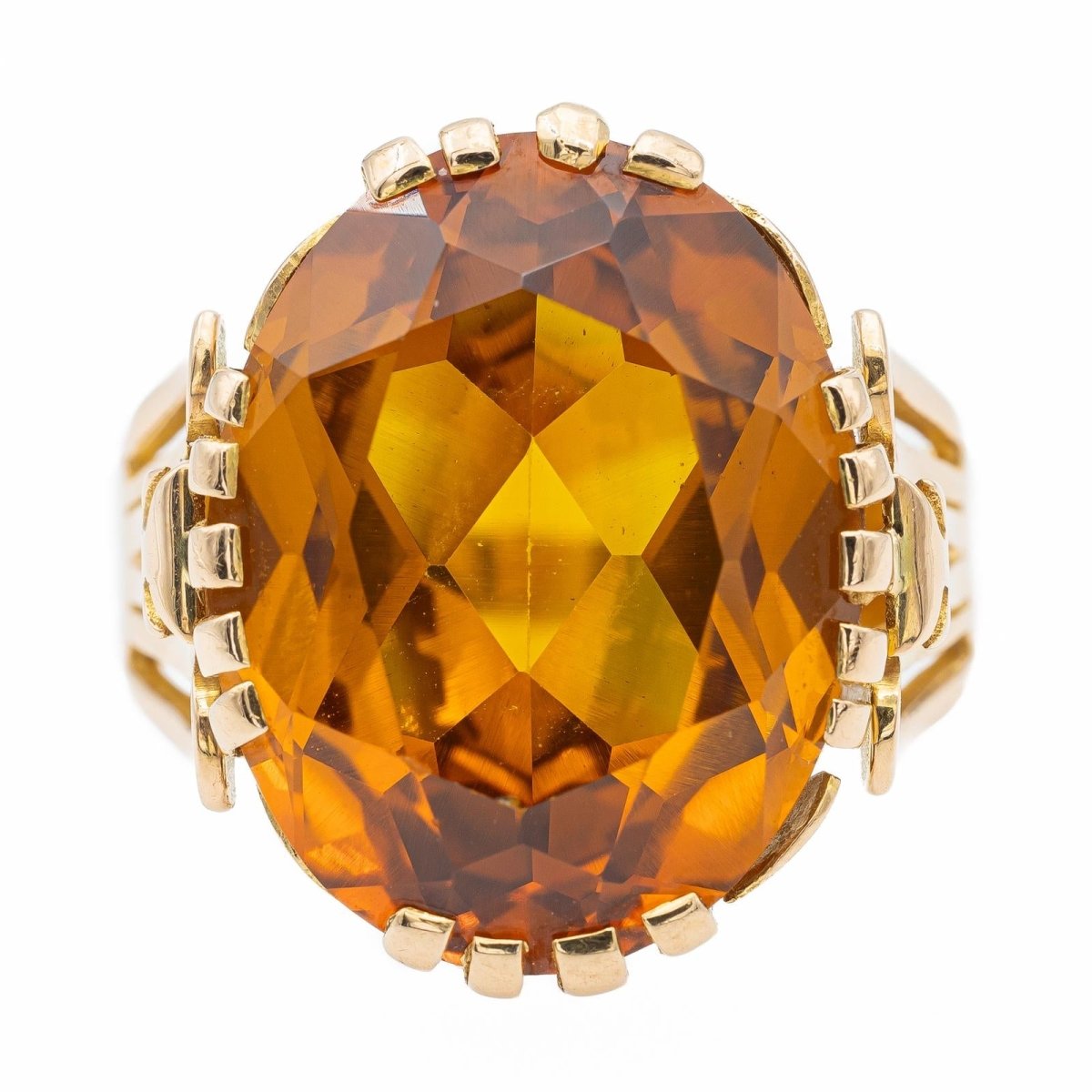 Bague Cocktail Or jaune Citrine - Castafiore