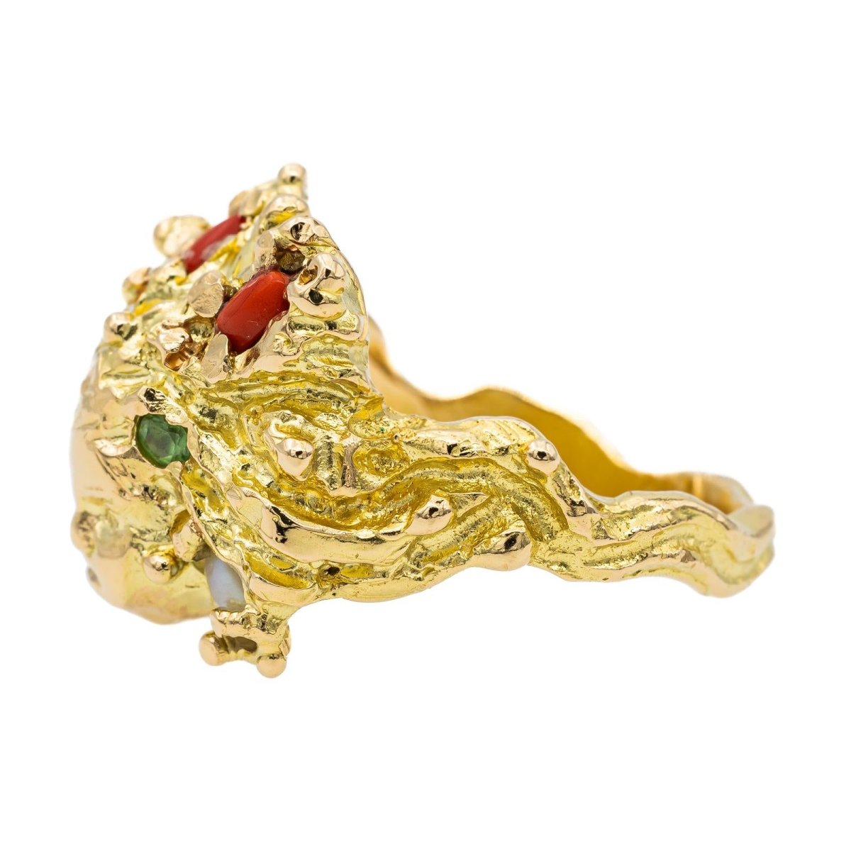 Bague Cocktail Or jaune Corail - Castafiore