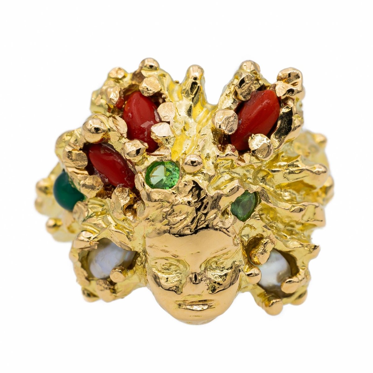 Bague Cocktail Or jaune Corail - Castafiore