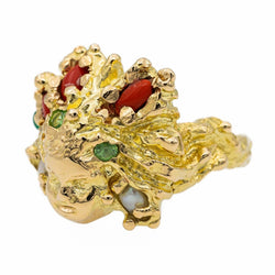 Bague Cocktail Or jaune Corail - Castafiore