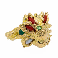 Bague Cocktail Or jaune Corail - Castafiore