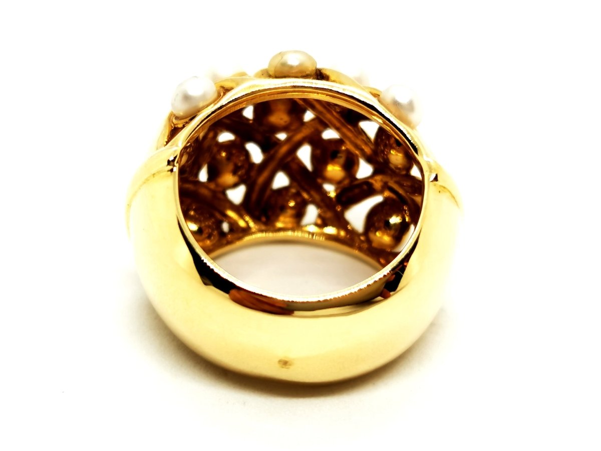 Bague Cocktail Or jaune Perle - Castafiore