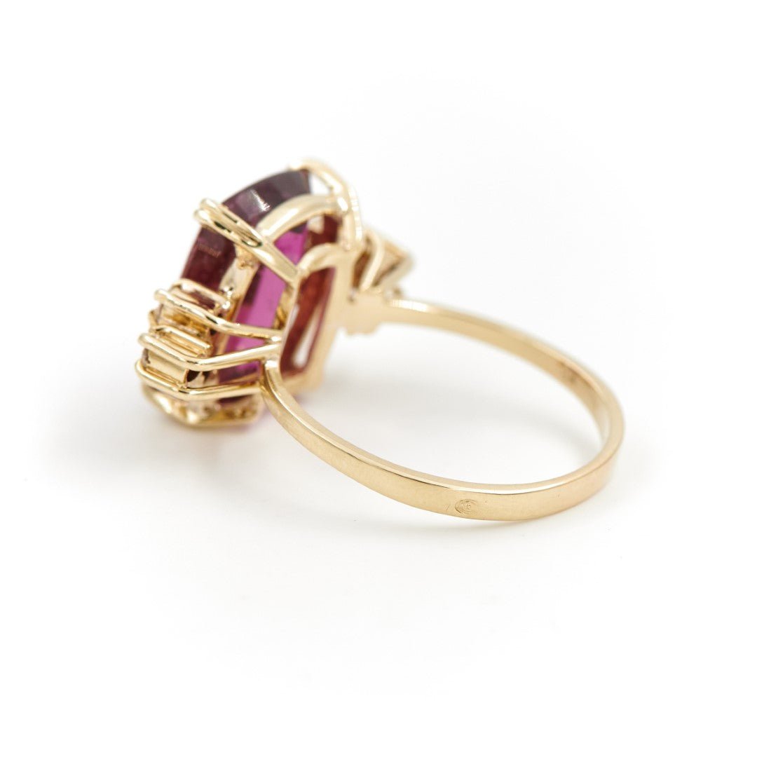 Bague Cocktail Or jaune Tourmaline - Castafiore