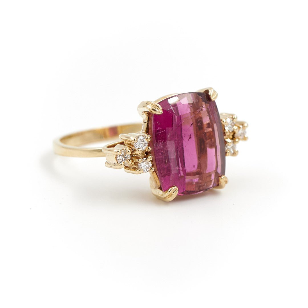 Bague Cocktail Or jaune Tourmaline - Castafiore