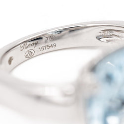 Bague Cocktail POIRAY "Filles Antik" en or blanc et topaze - Castafiore