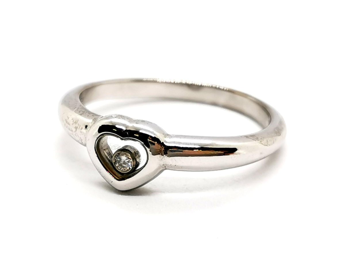 Bague Coeur CHOPARD "Happy Diamonds" en or blanc et diamant - Castafiore