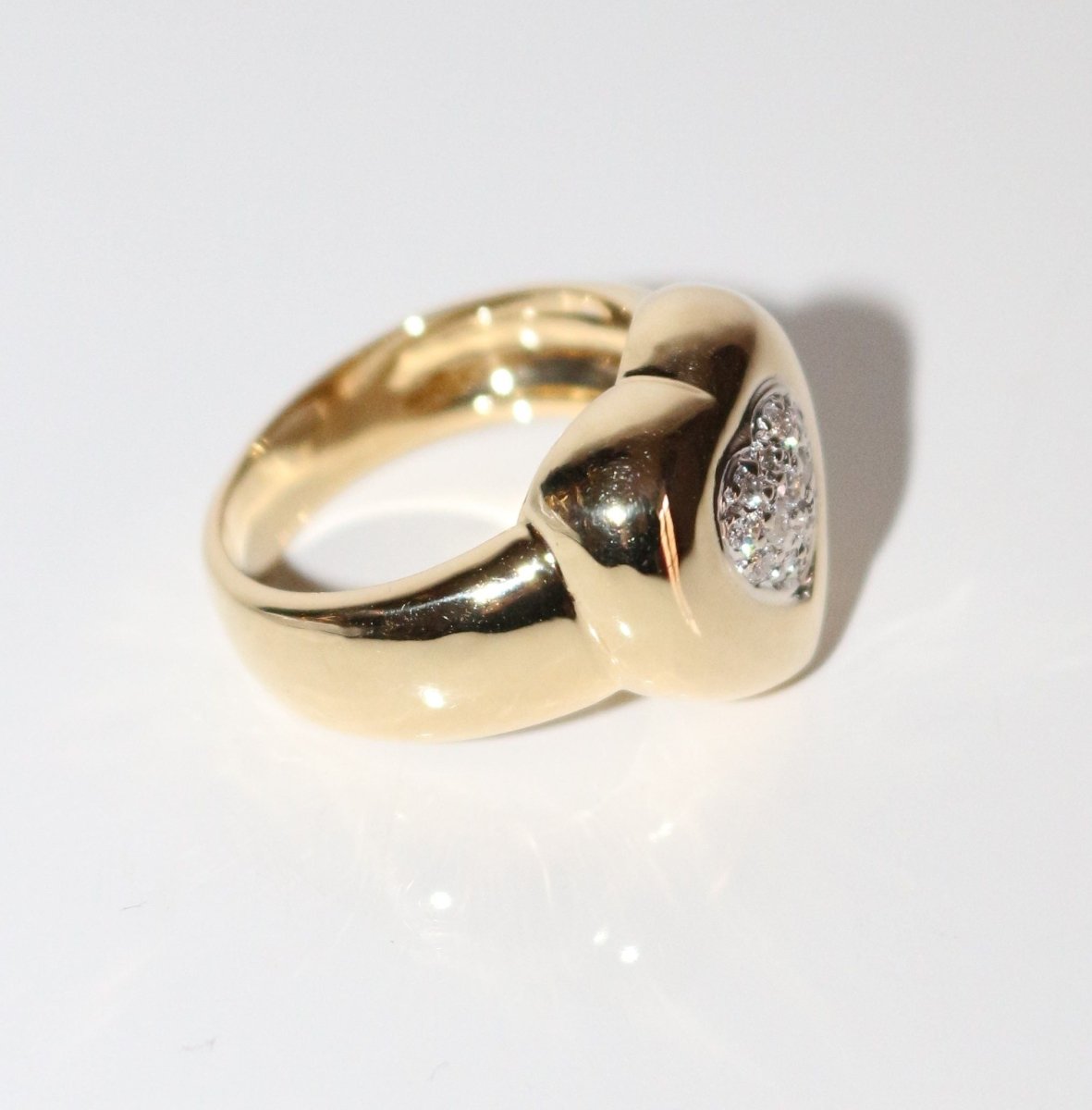 Bague Coeur Pavage Diamants - Castafiore