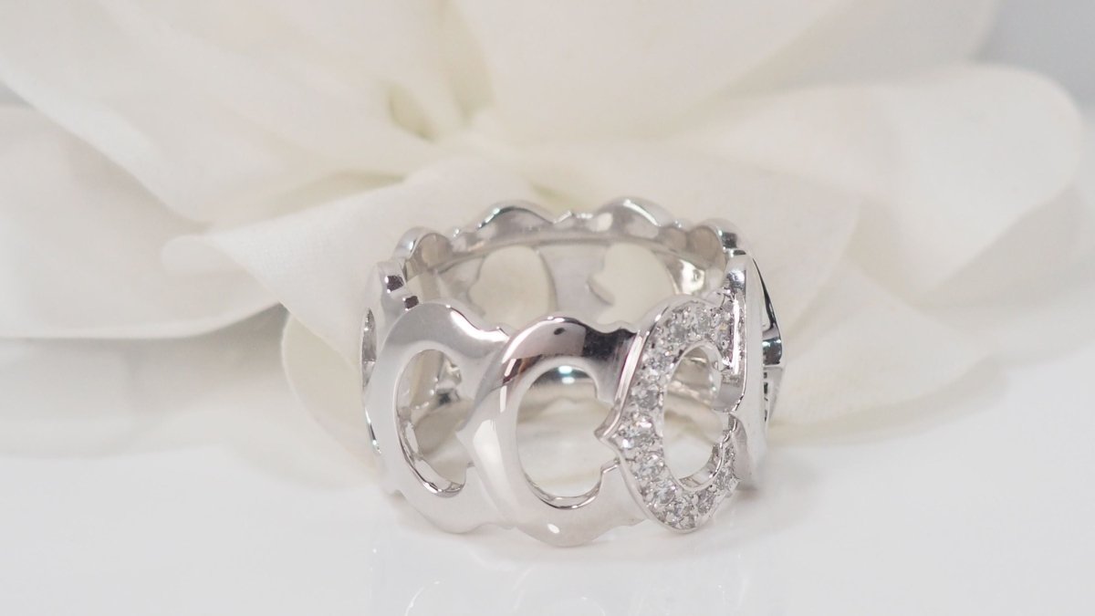 Bague collection C Cartier en or blanc et diamants - Castafiore