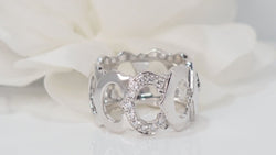 Bague collection C Cartier en or blanc et diamants - Castafiore