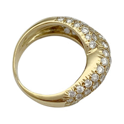 Bague "Croisée" en or jaune et diamants - Castafiore