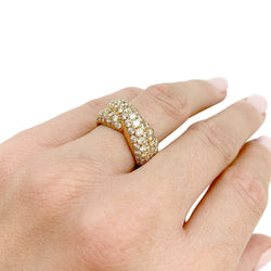 Bague "Croisée" en or jaune et diamants - Castafiore