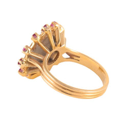 Bague d’Amour Augis en Or, Rubis et Saphirs Roses, Plus Hier Moins Demain, A. Augis - Castafiore