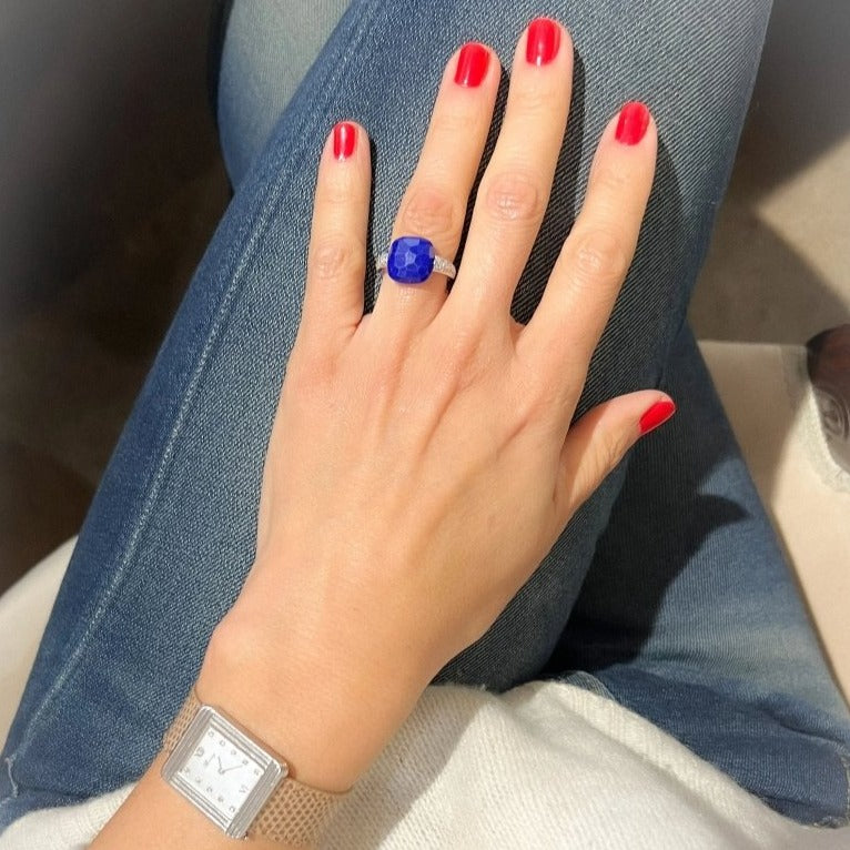 Bague de la maison Pomellato modèle Capri en or diamants et Lapis Lazuli - Castafiore