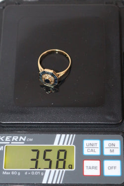 Bague de Style Art Déco Saphirs - Castafiore