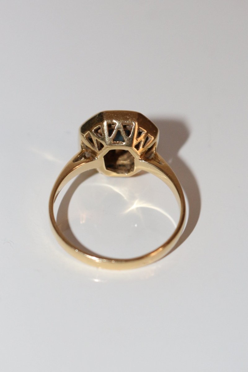 Bague de Style Art Déco Saphirs - Castafiore