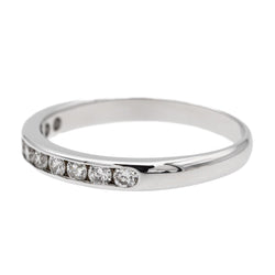 Bague demi alliance en or blanc et diamants - Castafiore