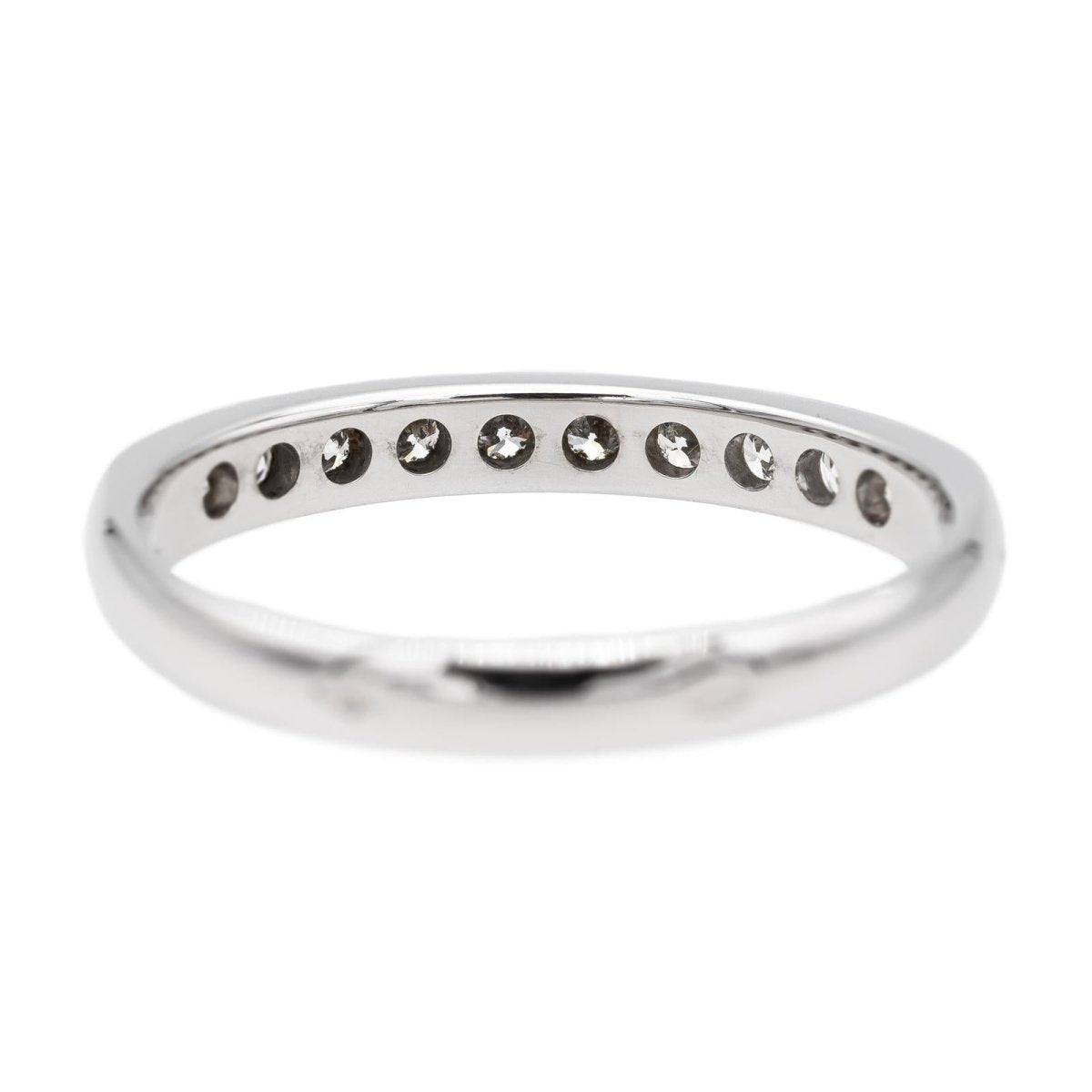 Bague demi alliance en or blanc et diamants - Castafiore