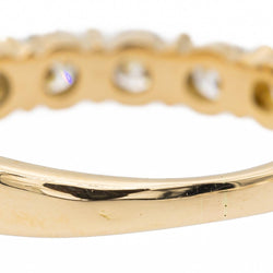 Bague demi alliance en or jaune et diamants - Castafiore