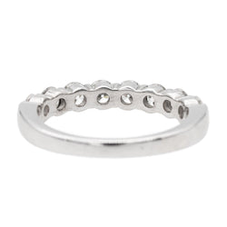 Bague Demi alliance Or blanc Diamant - Castafiore