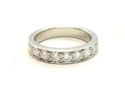 Bague Demi alliance Or blanc Diamant - Castafiore