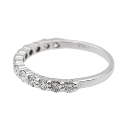 Bague Demi alliance Or blanc Diamant - Castafiore