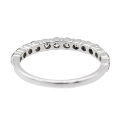 Bague Demi alliance Or blanc Diamant - Castafiore