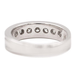 Bague demi alliance Or blanc Diamant - Castafiore