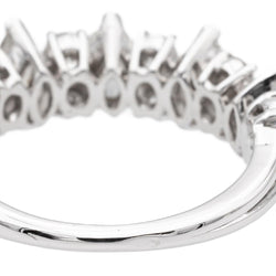 Bague Demi alliance Or blanc diamant - Castafiore