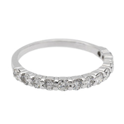 Bague Demi alliance Or blanc Diamant - Castafiore