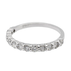 Bague Demi alliance Or blanc Diamant - Castafiore