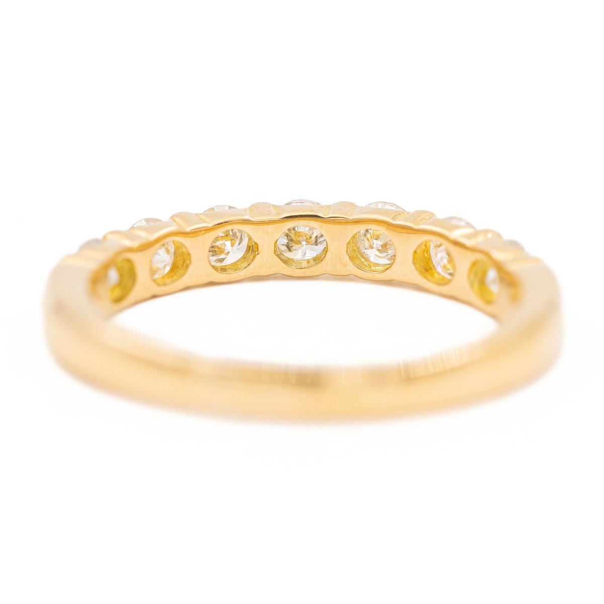 Bague demi alliance Or jaune Diamant - Castafiore