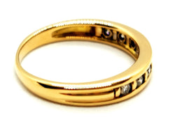 Bague Demi alliance Or jaune Diamant - Castafiore